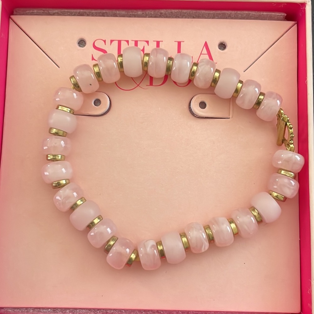 Stella & Dot Modern Bohemian Beaded Stretch Bracelet - Pink Multi